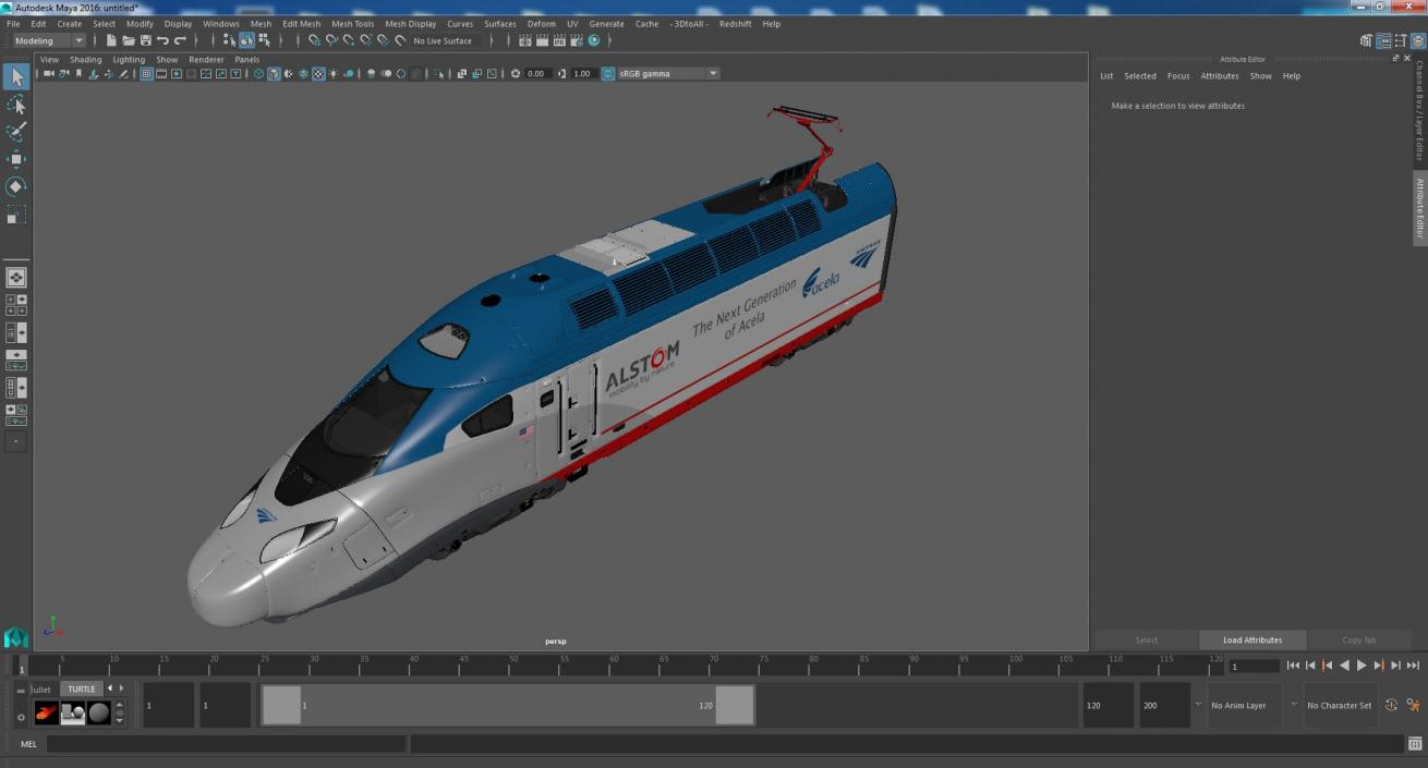 3D model Locomotive Train Amtrak Alstom Avelia Liberty