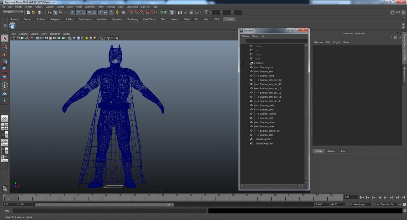 Batman Costume 3D model