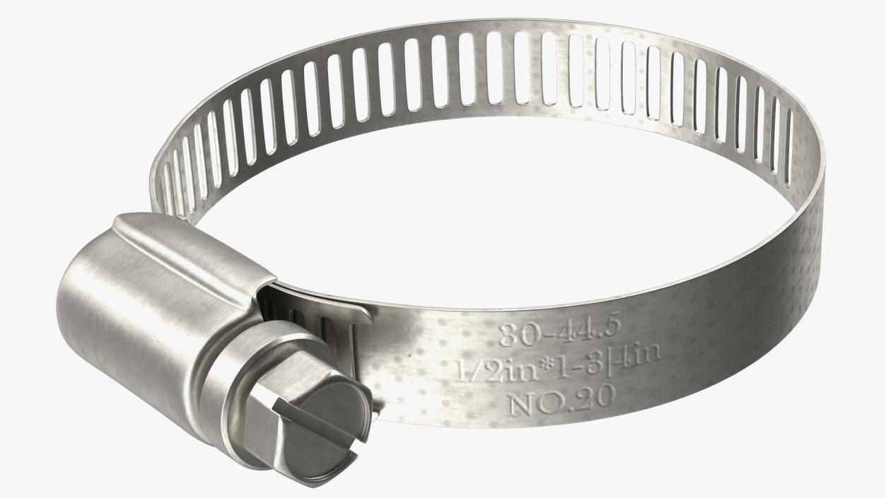 Hose Clamp Stainless Steel 30 44mm 3D model