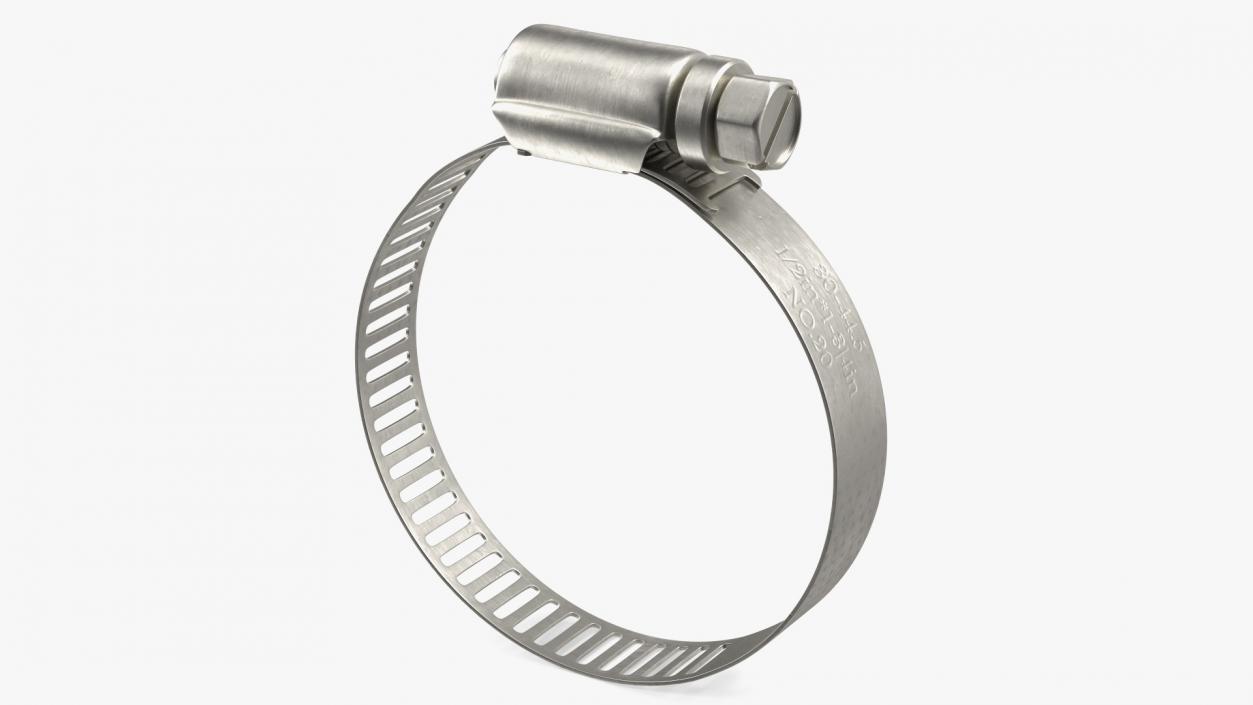 Hose Clamp Stainless Steel 30 44mm 3D model