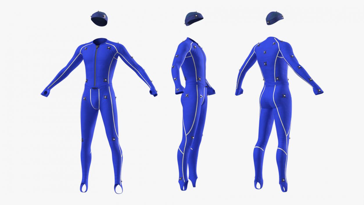 Motion Capture Suit Blue 3D model