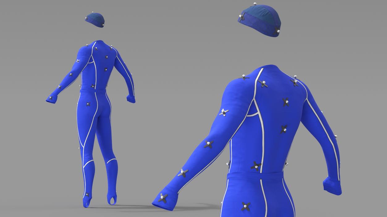 Motion Capture Suit Blue 3D model