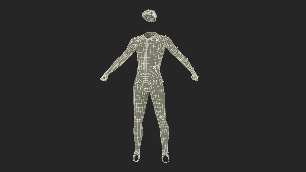 Motion Capture Suit Blue 3D model