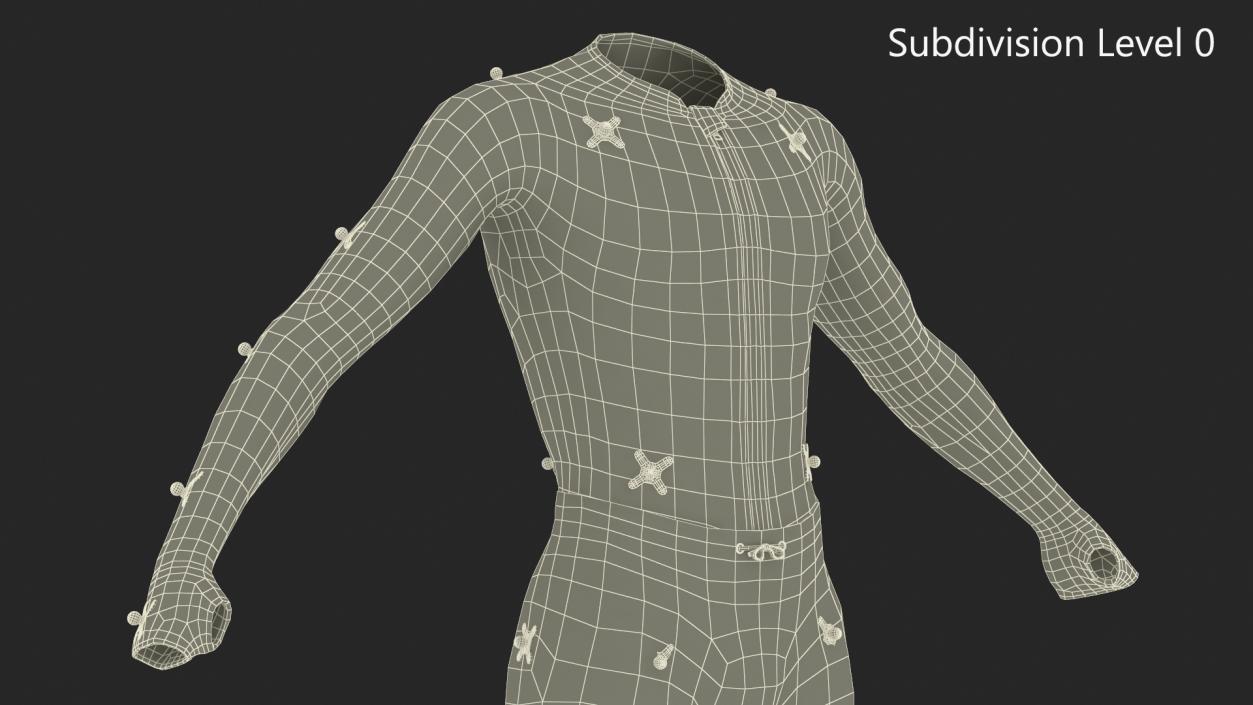 Motion Capture Suit Blue 3D model