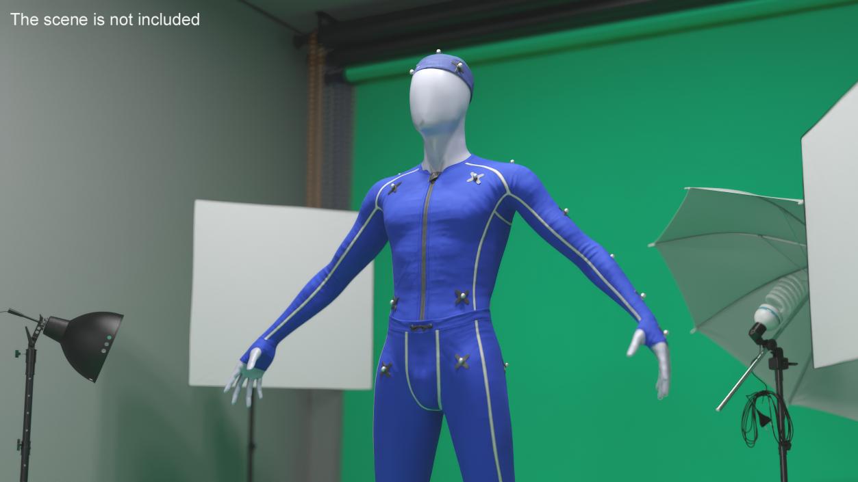 Motion Capture Suit Blue 3D model