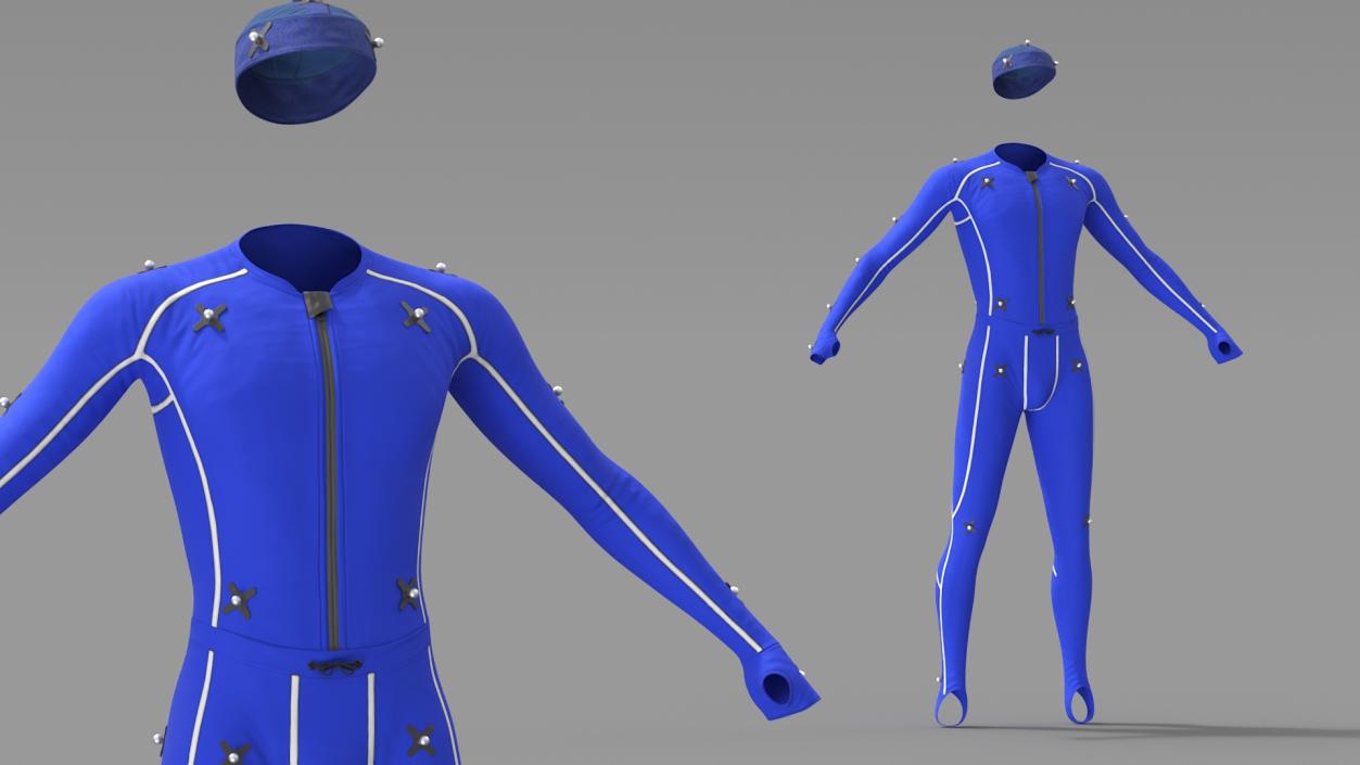 Motion Capture Suit Blue 3D model