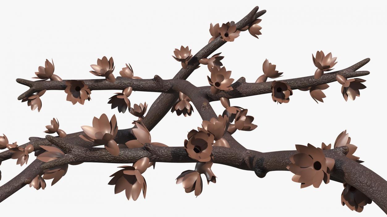 Bare Tree Naked Branch 3D