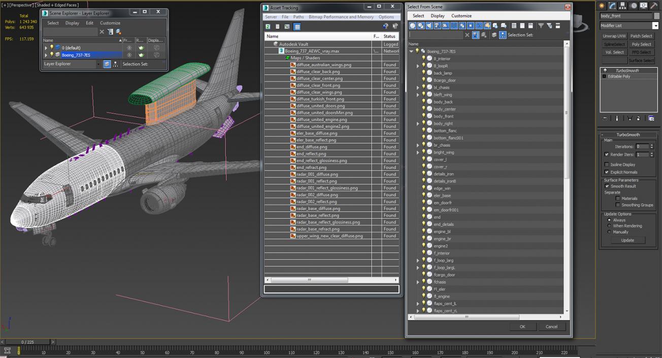 3D model Boeing 737 AEWC