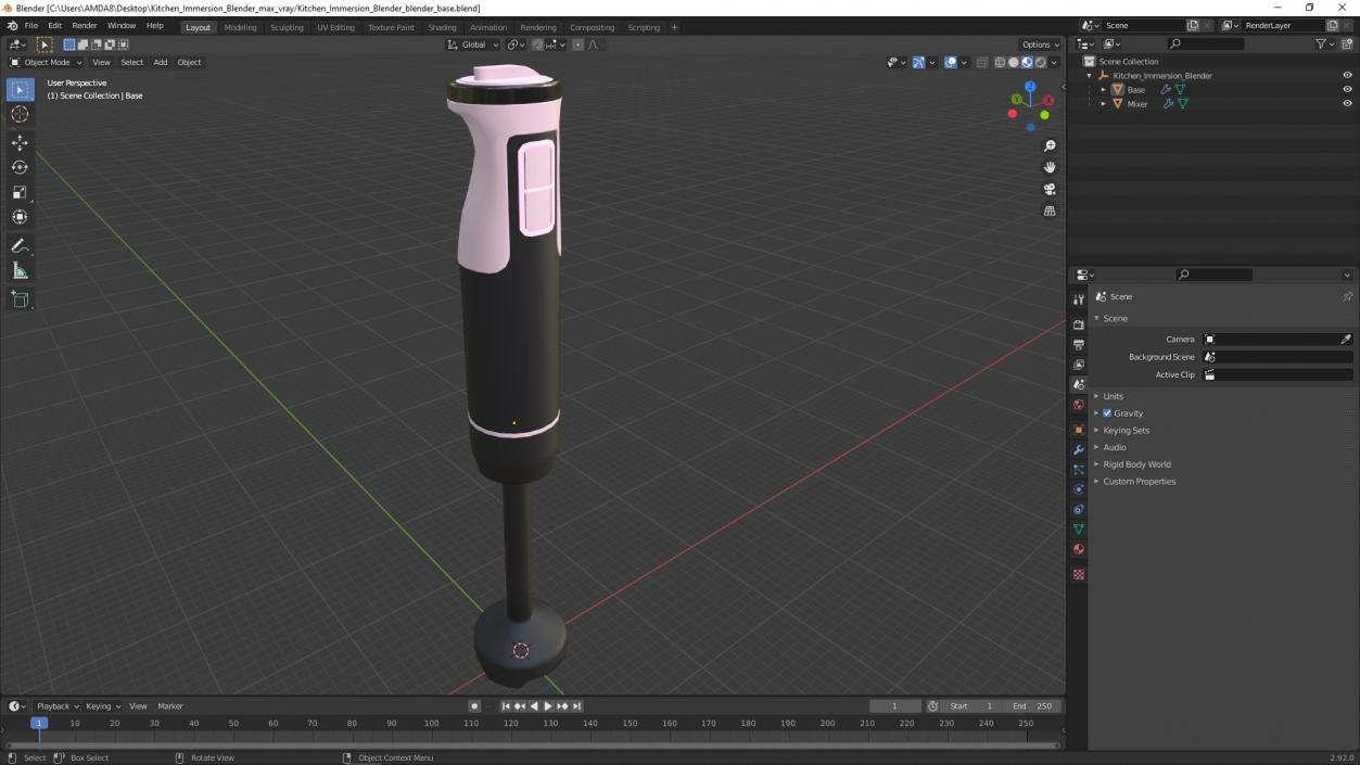 3D model Kitchen Immersion Blender