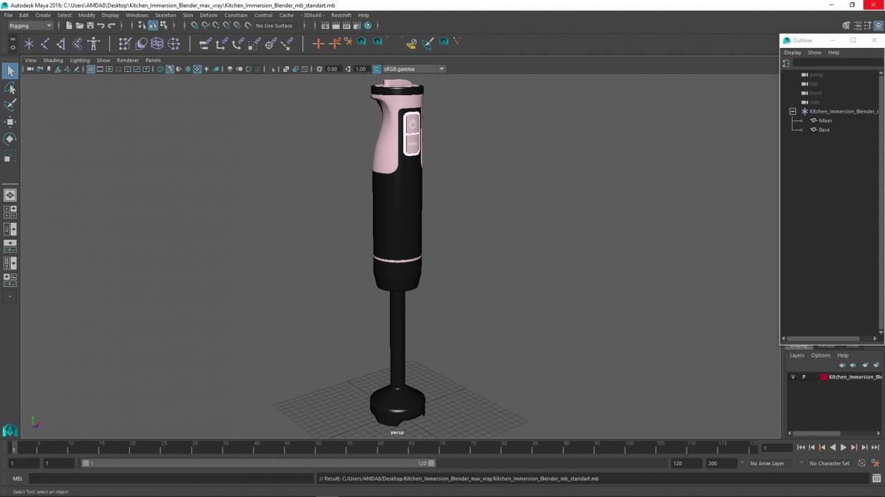 3D model Kitchen Immersion Blender