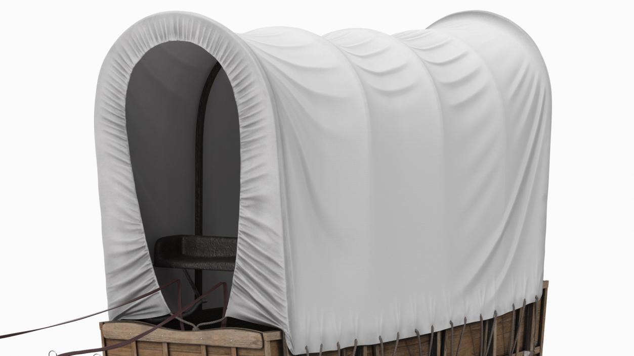 3D model Covered Wagon with Horses