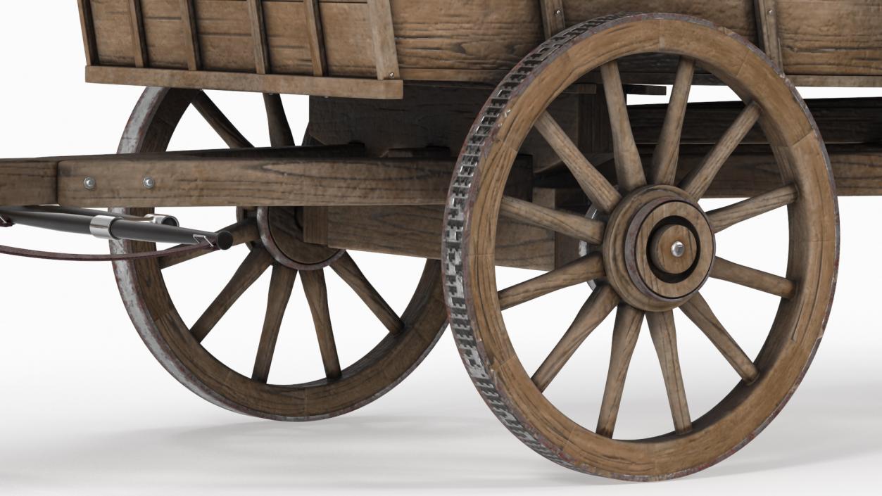 3D model Covered Wagon with Horses