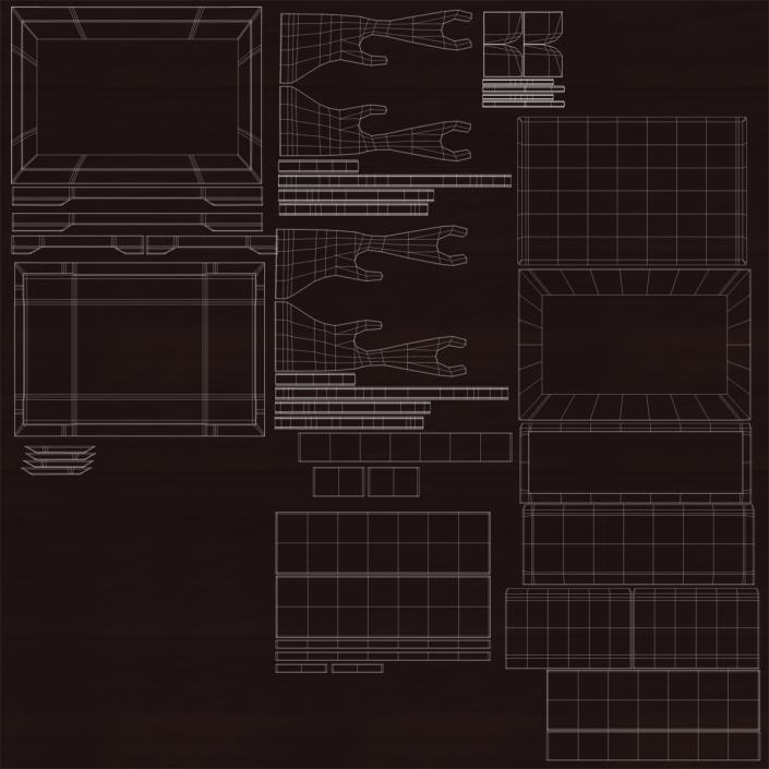 3D Double Katana Stand with Drawer