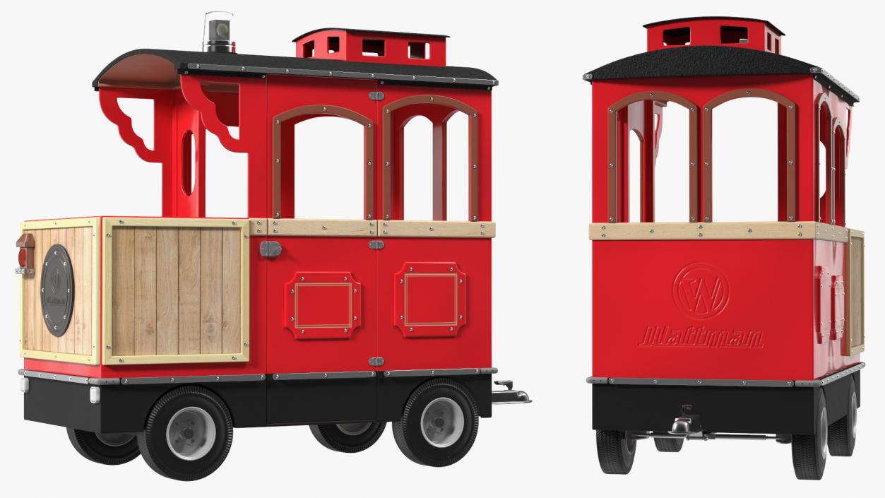 3D Red Railway Carriage Mini Express model