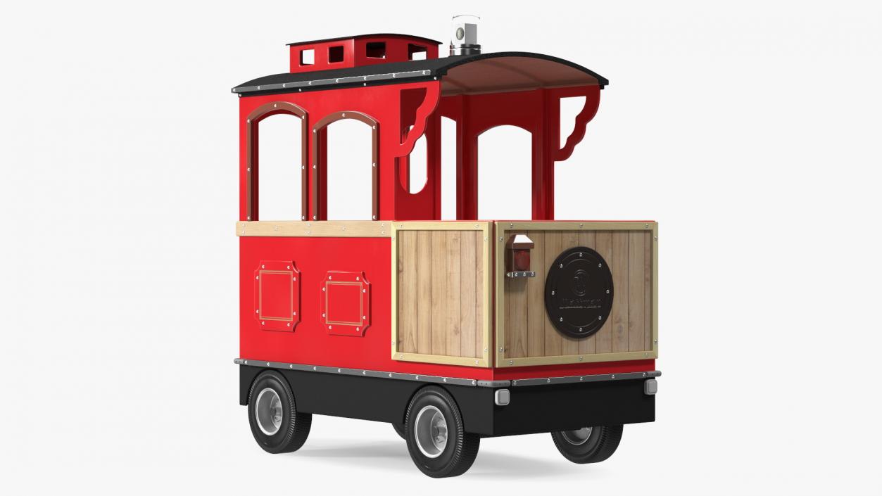 3D Red Railway Carriage Mini Express model