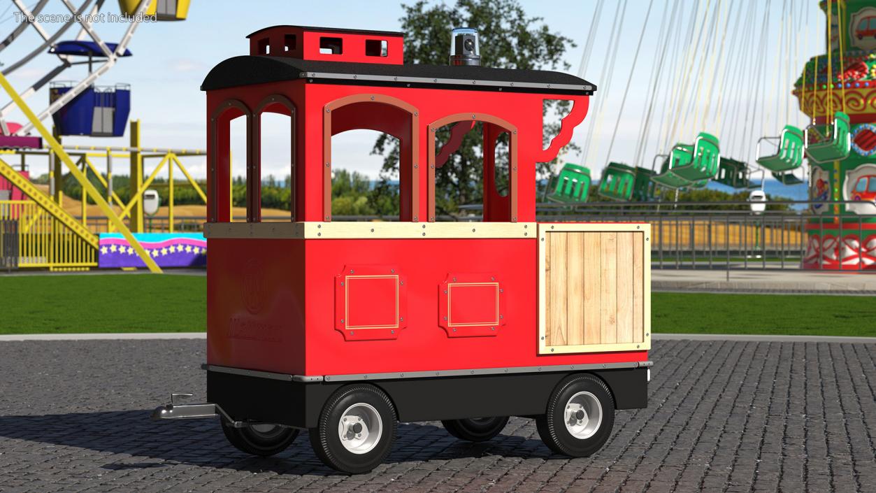 3D Red Railway Carriage Mini Express model