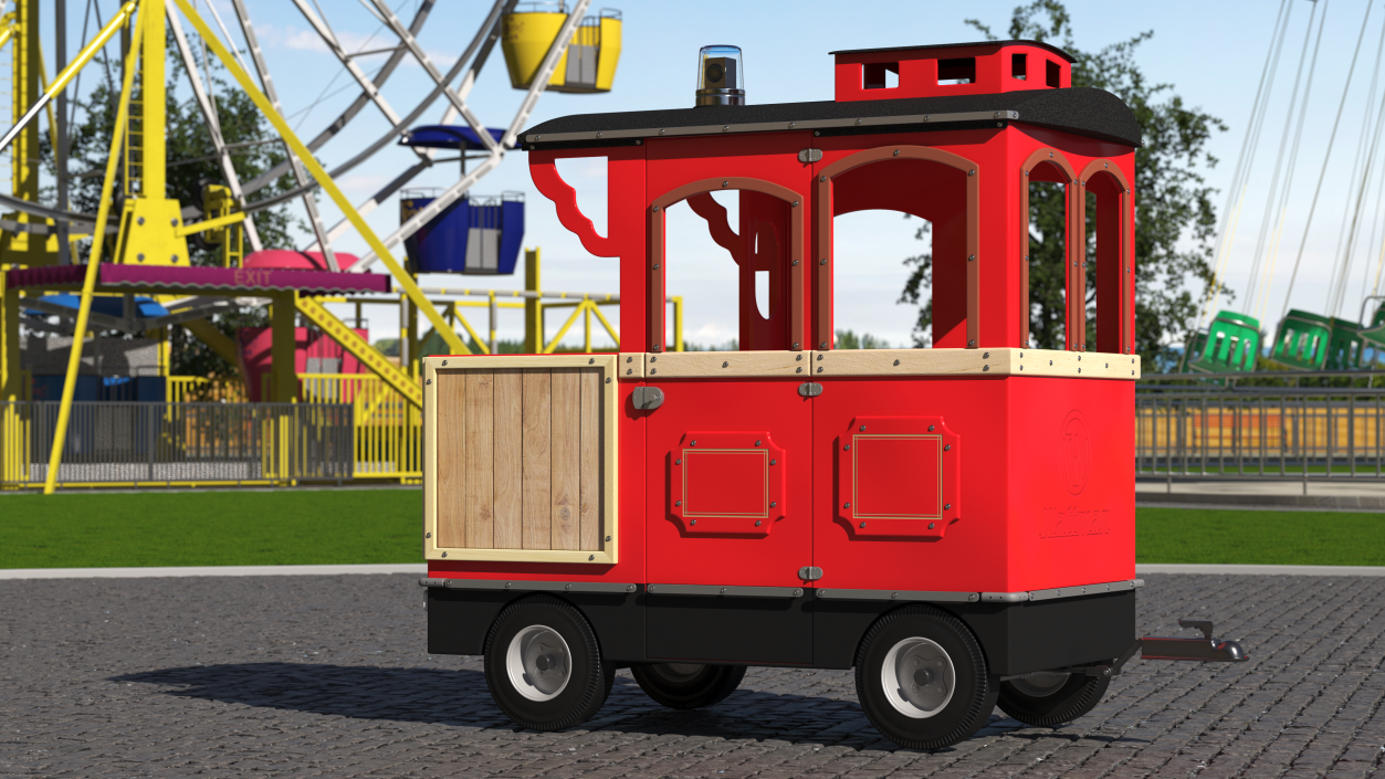 3D Red Railway Carriage Mini Express model