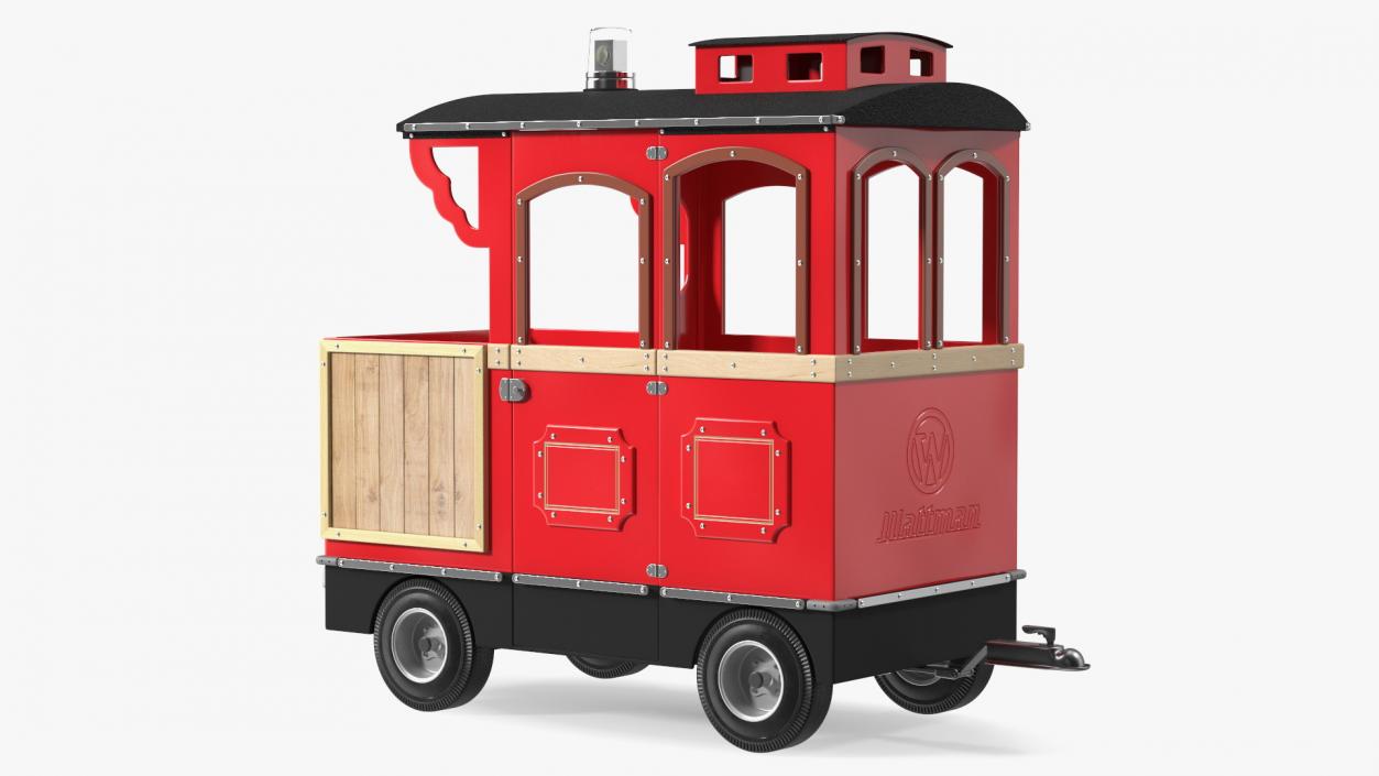 3D Red Railway Carriage Mini Express model