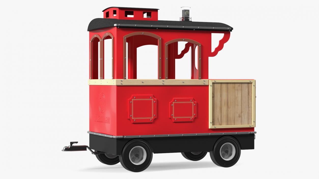 3D Red Railway Carriage Mini Express model