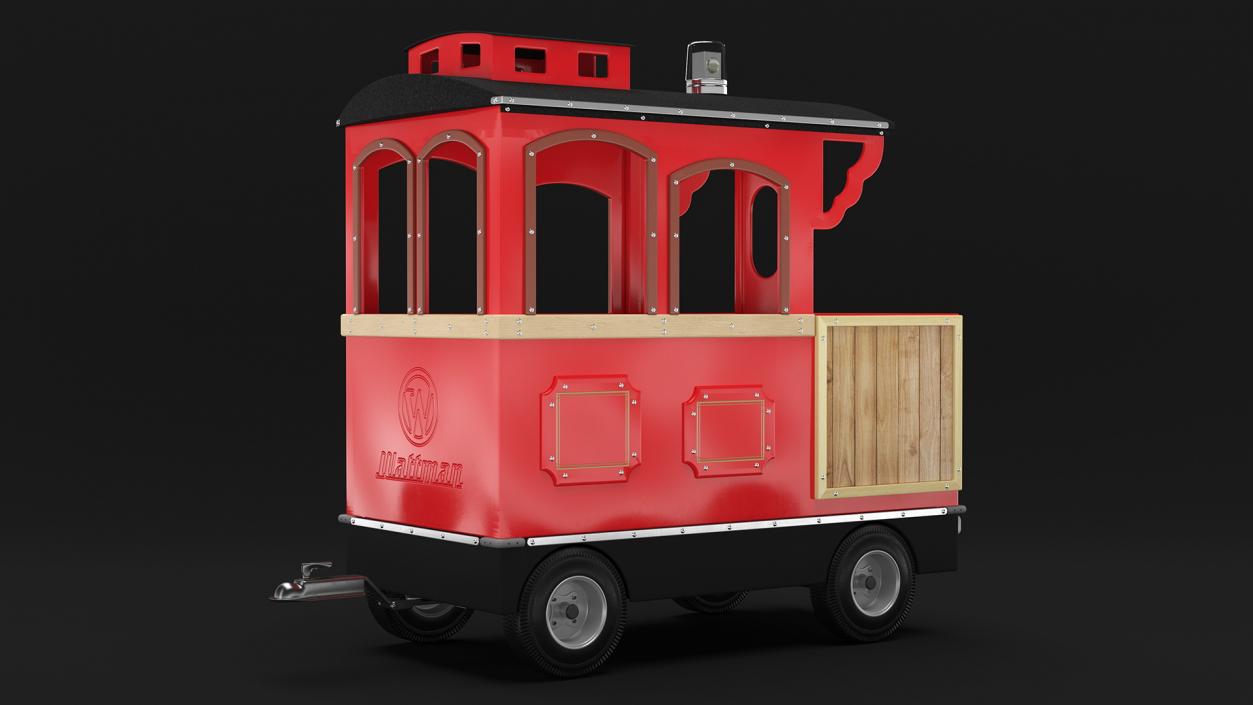 3D Red Railway Carriage Mini Express model