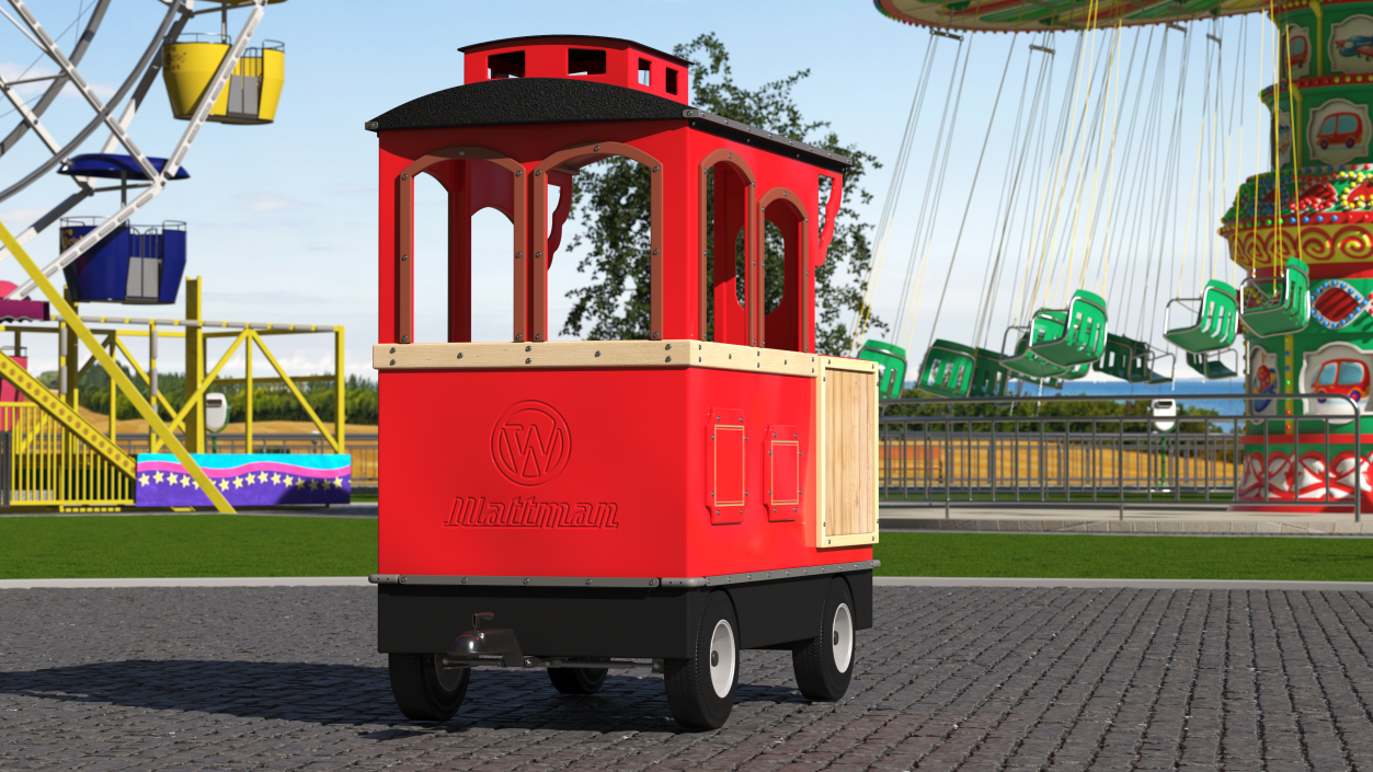 3D Red Railway Carriage Mini Express model