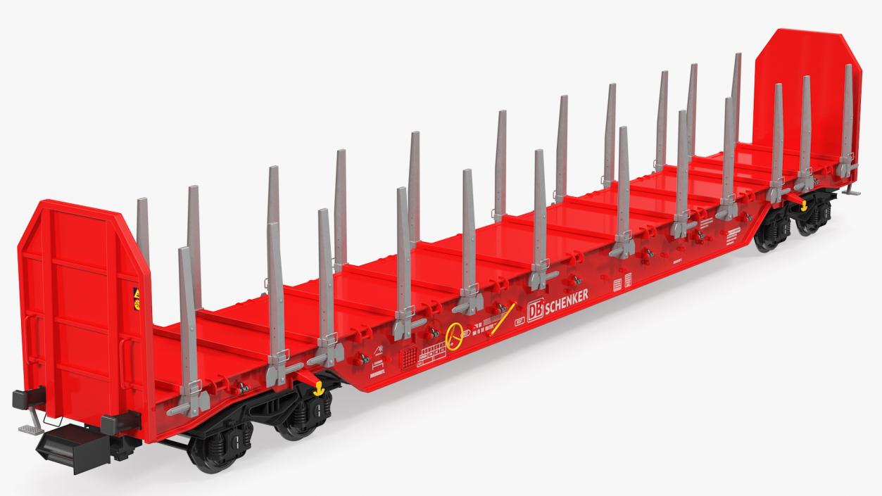 Rnoos 644 New Stake Wagon with Big Logs 3D model