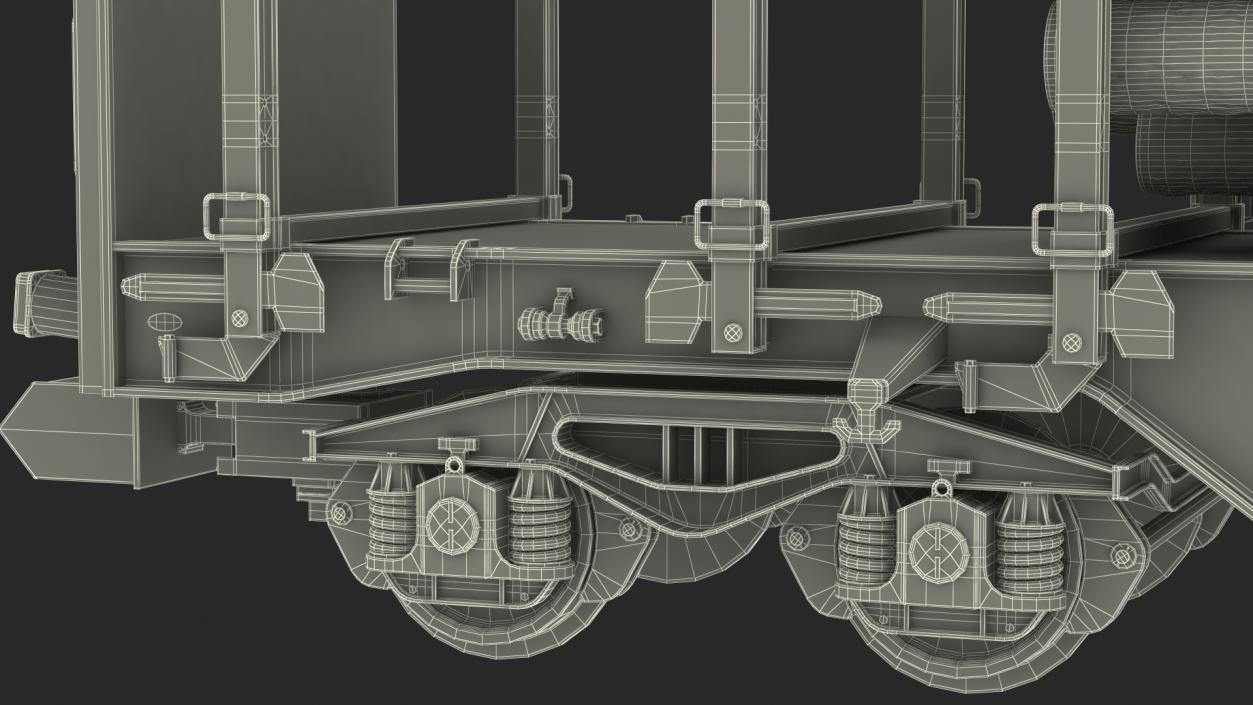 Rnoos 644 New Stake Wagon with Big Logs 3D model