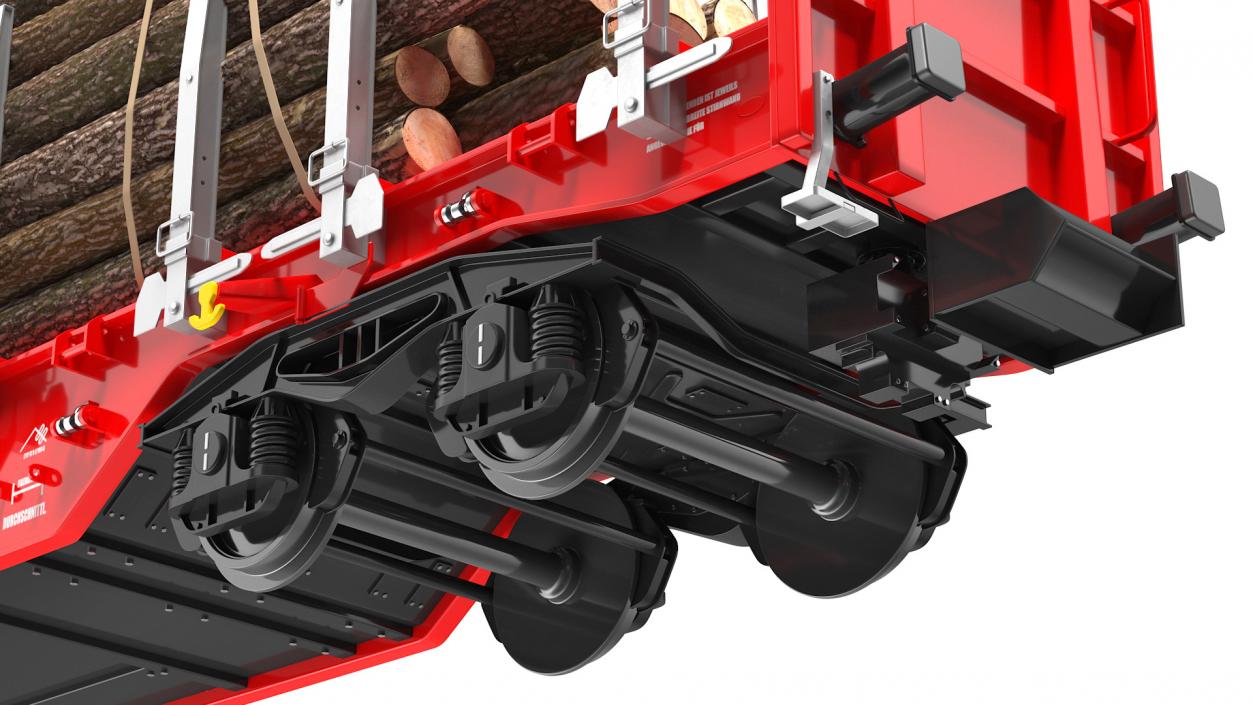 Rnoos 644 New Stake Wagon with Big Logs 3D model