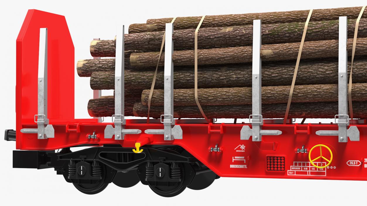 Rnoos 644 New Stake Wagon with Big Logs 3D model