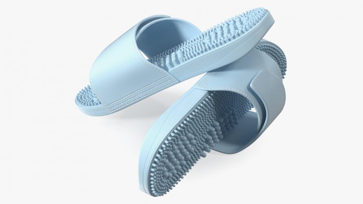 3D Acupressure Massage Slippers Blue model