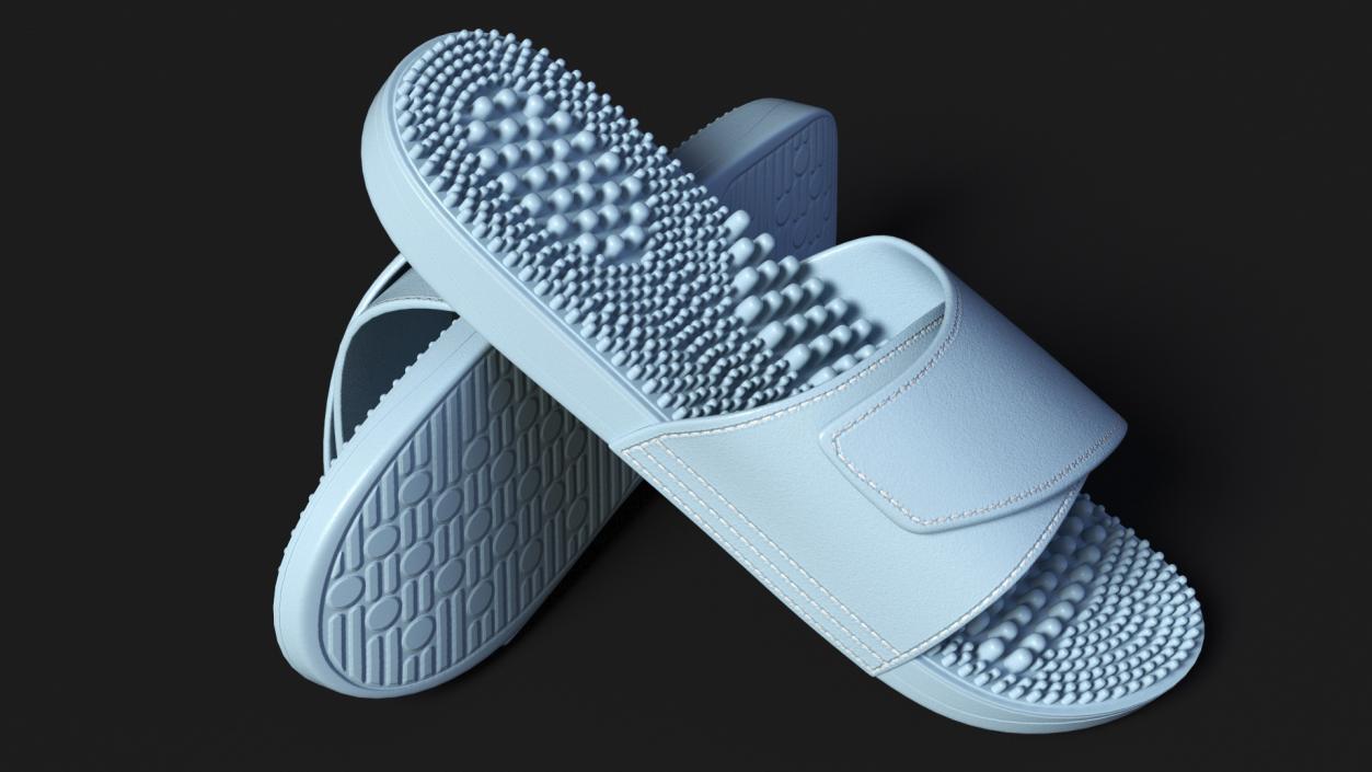 3D Acupressure Massage Slippers Blue model