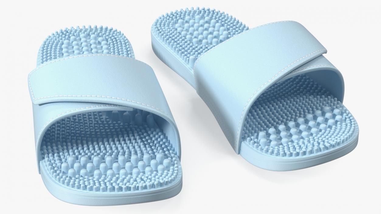 3D Acupressure Massage Slippers Blue model