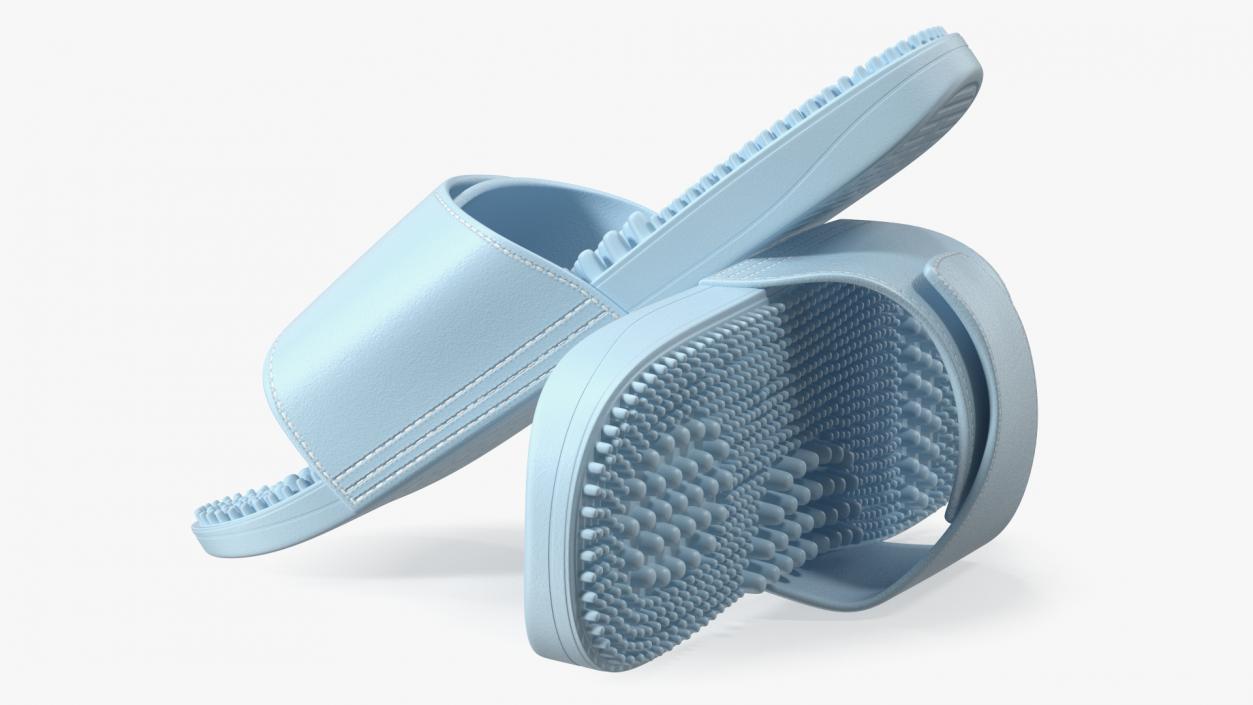 3D Acupressure Massage Slippers Blue model