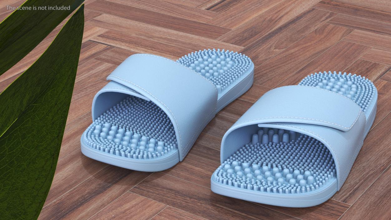 3D Acupressure Massage Slippers Blue model