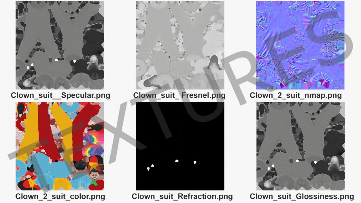 Mens Clown Head Fur 3D model