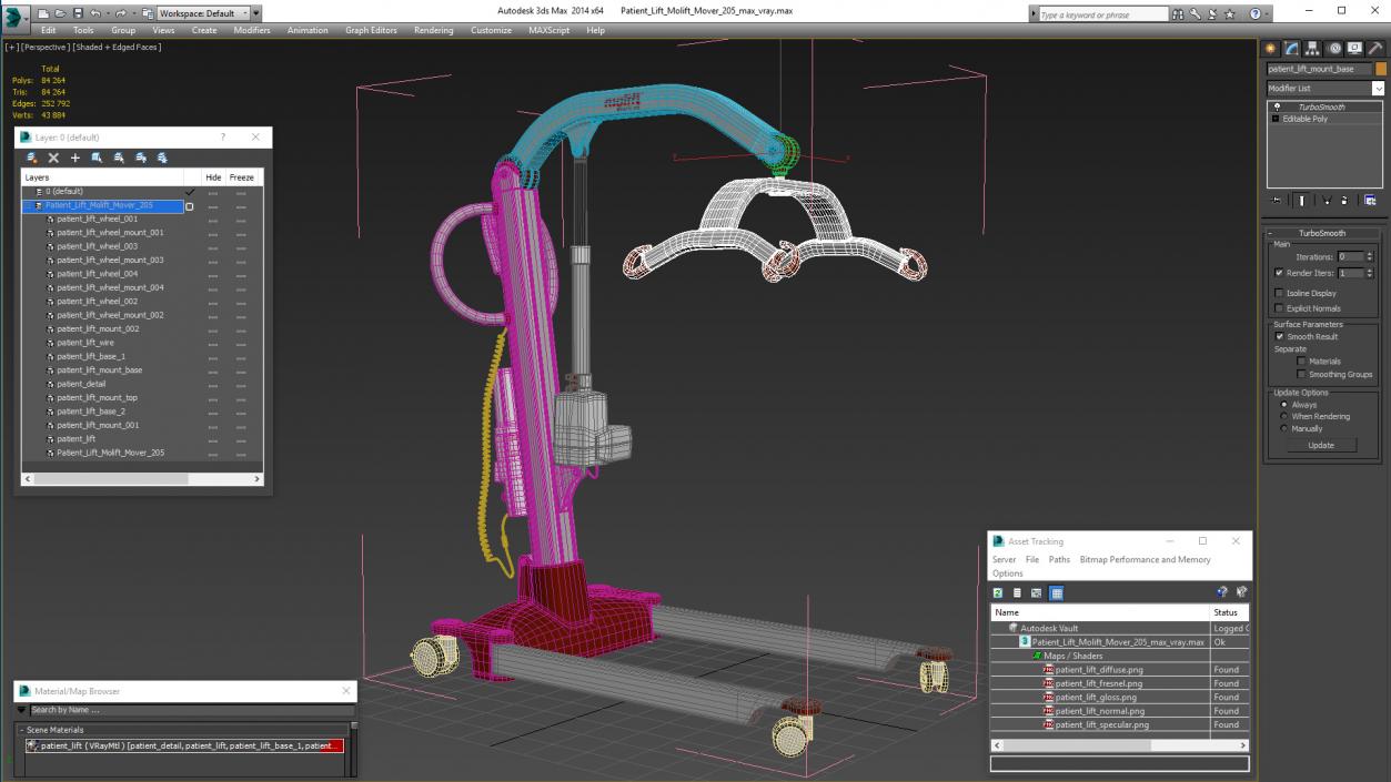 Patient Lift Molift Mover 205 3D model