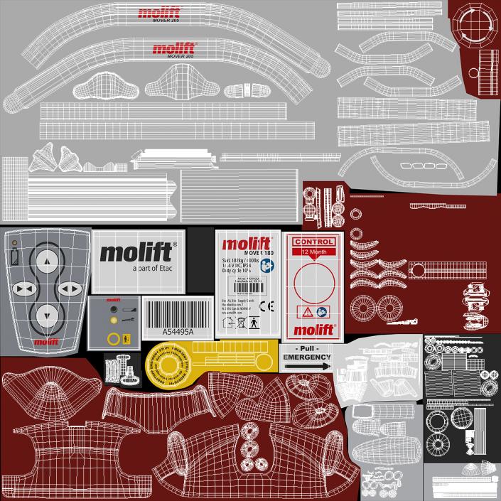 Patient Lift Molift Mover 205 3D model