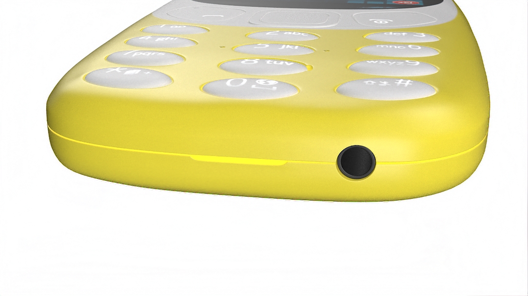 3D Yellow Nokia 3310 New Lights On