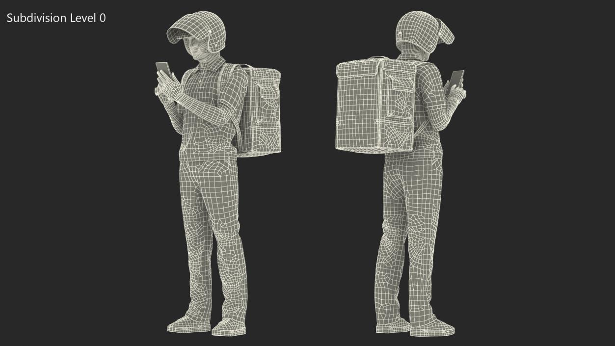 3D Delivery Man Standing Pose