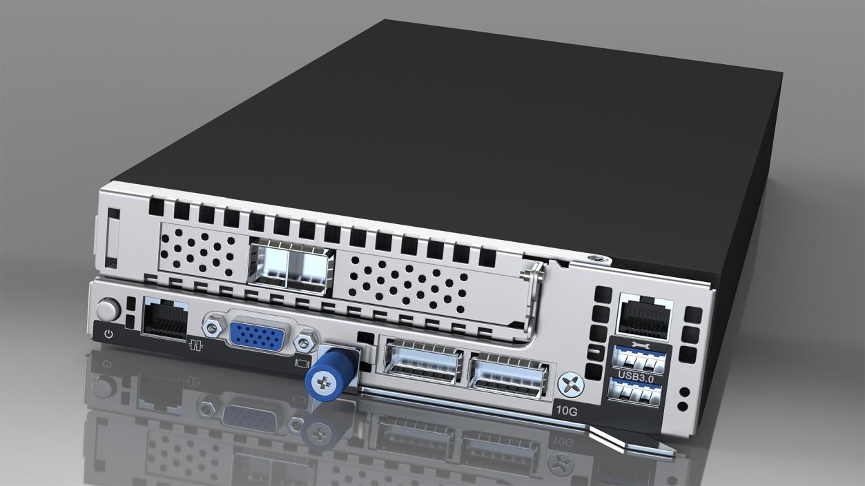 3D HPE Cloudline CL5200 Server with HDD Rigged model