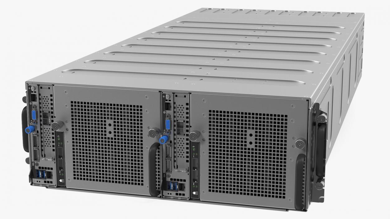 3D HPE Cloudline CL5200 Server with HDD Rigged model