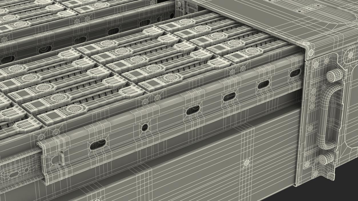 3D HPE Cloudline CL5200 Server with HDD Rigged model