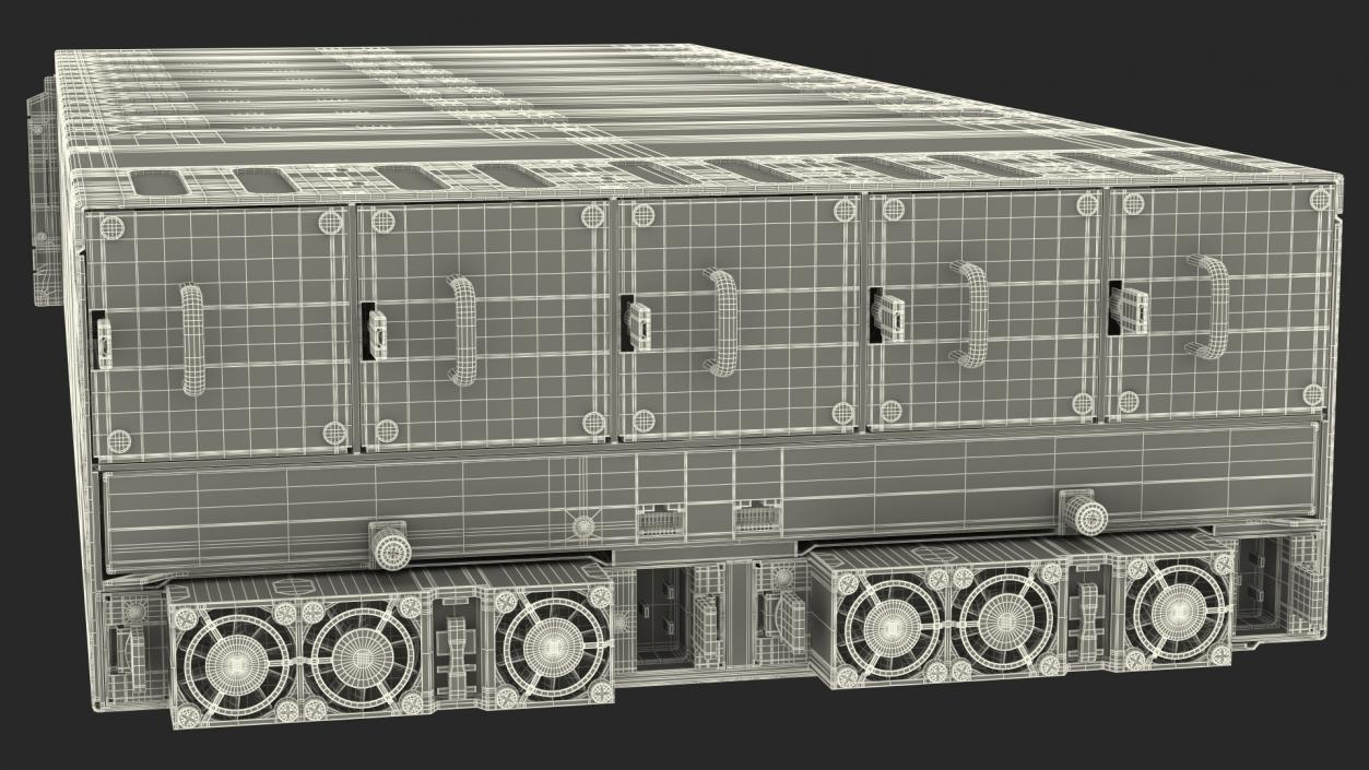 3D HPE Cloudline CL5200 Server with HDD Rigged model