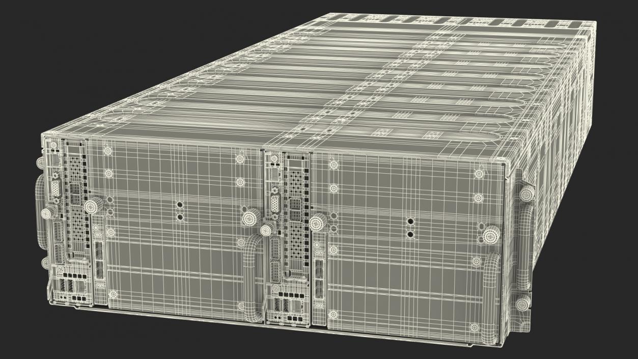 3D HPE Cloudline CL5200 Server with HDD Rigged model