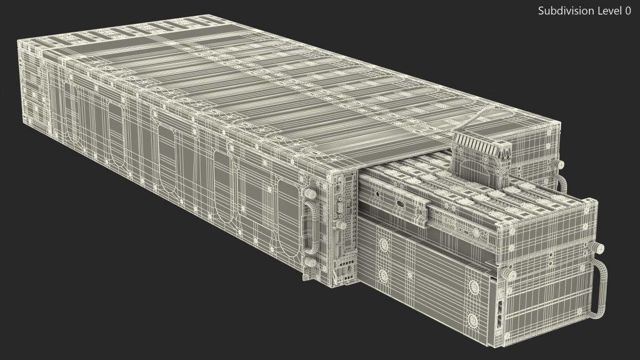 3D HPE Cloudline CL5200 Server with HDD Rigged model