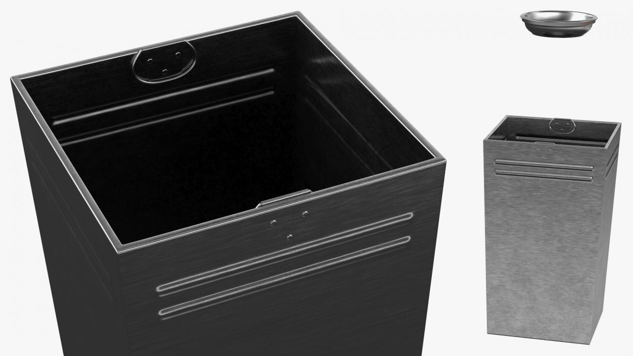 Outdoor Trash Bins Collection 3D model