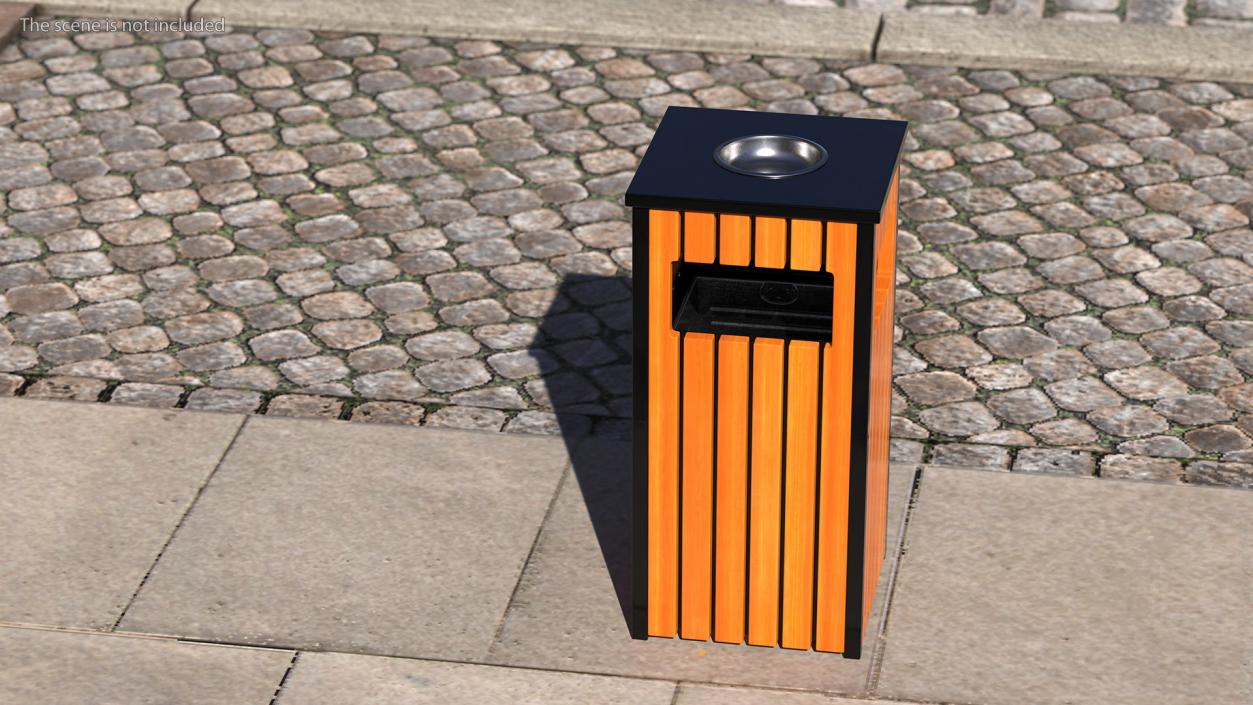 Outdoor Trash Bins Collection 3D model