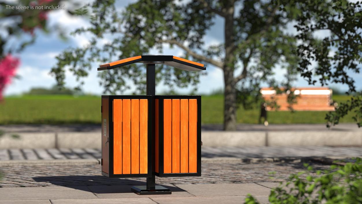 Outdoor Trash Bins Collection 3D model