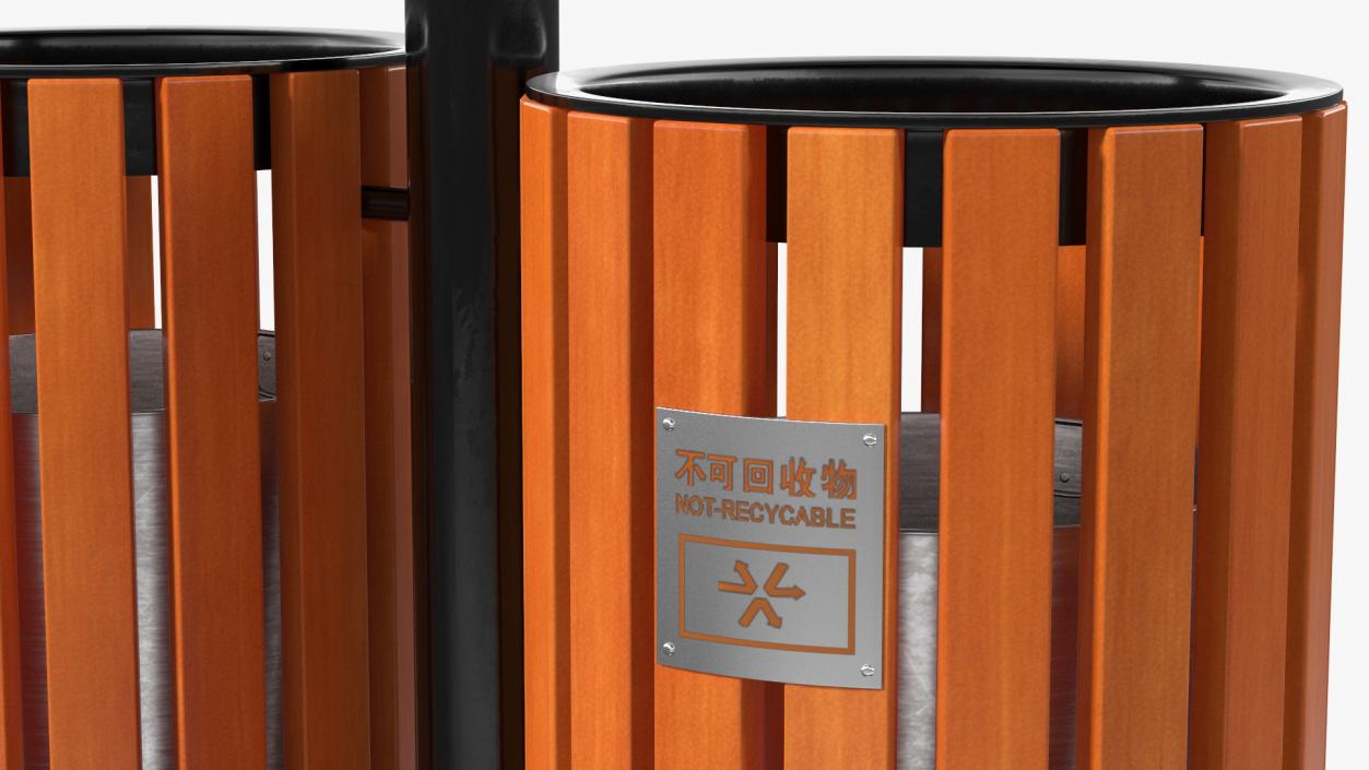 Outdoor Trash Bins Collection 3D model