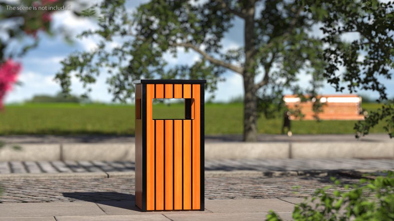 Outdoor Trash Bins Collection 3D model